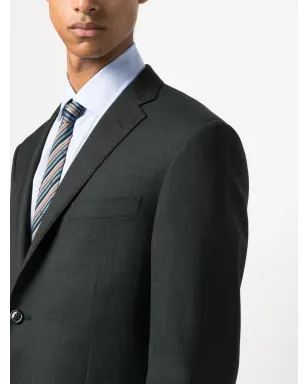 Corneliani シングルブレスト ウールスーツ グレー - サムネイル5