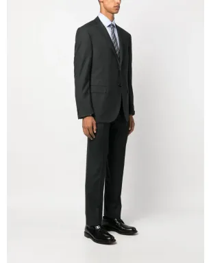 Corneliani シングルブレスト ウールスーツ グレー - サムネイル3