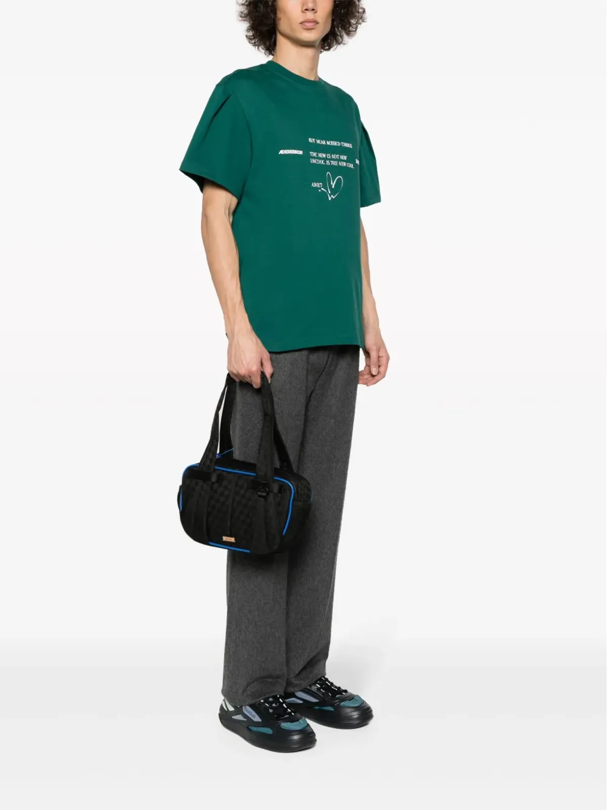 Ader Error Rei checked tote bag - Black - 画像2