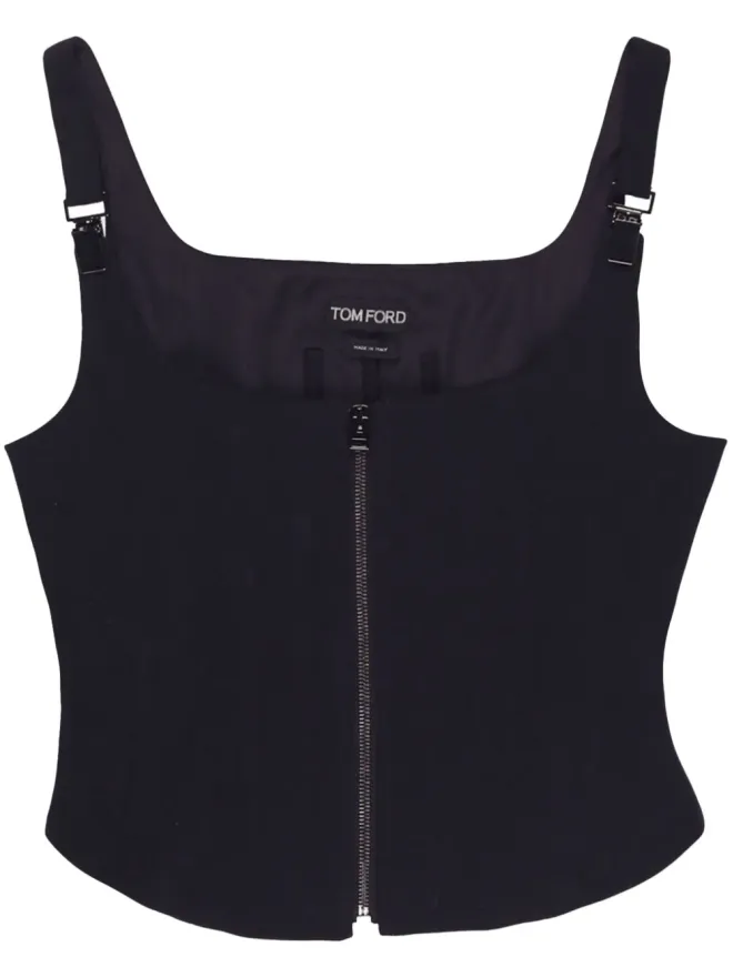 TOM FORD TOM FORD コルセット風ジップアップタンクトップの商品画像