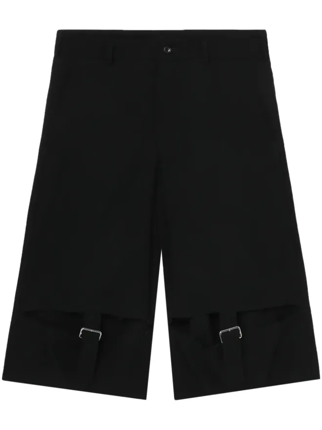 Black Comme des Garçons Black Comme Des Garçons バックルディテール ウールショーツの商品画像
