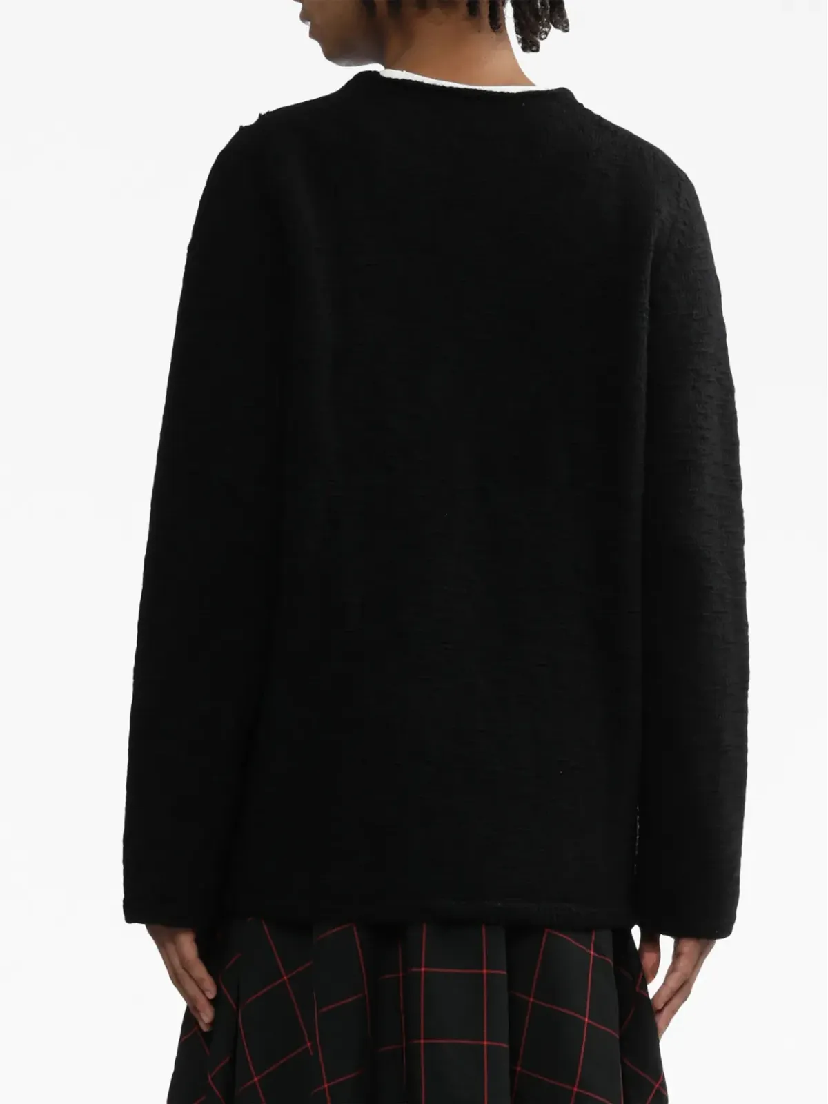 Black Comme Des Garçons ダメージ加工ウールジャンパー - 画像5
