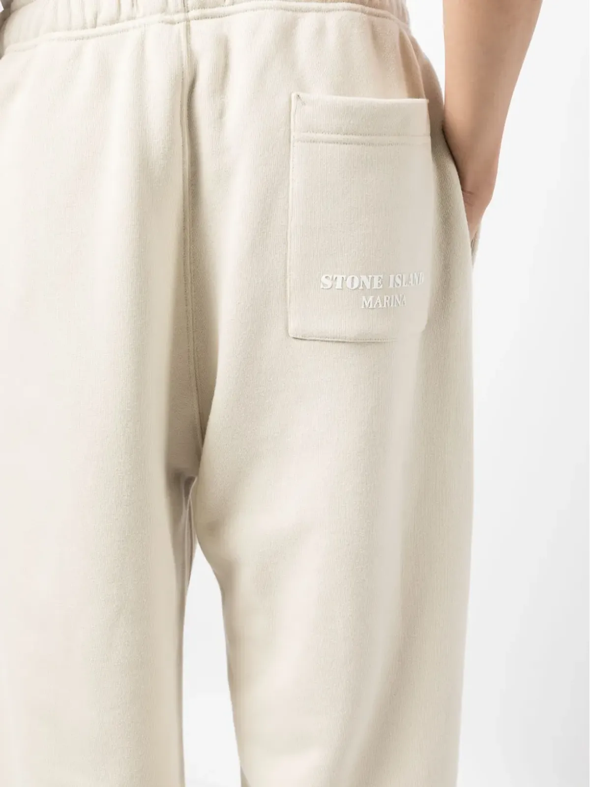 Stone Island ロゴアップリケ コットン トラックパンツ - 画像5