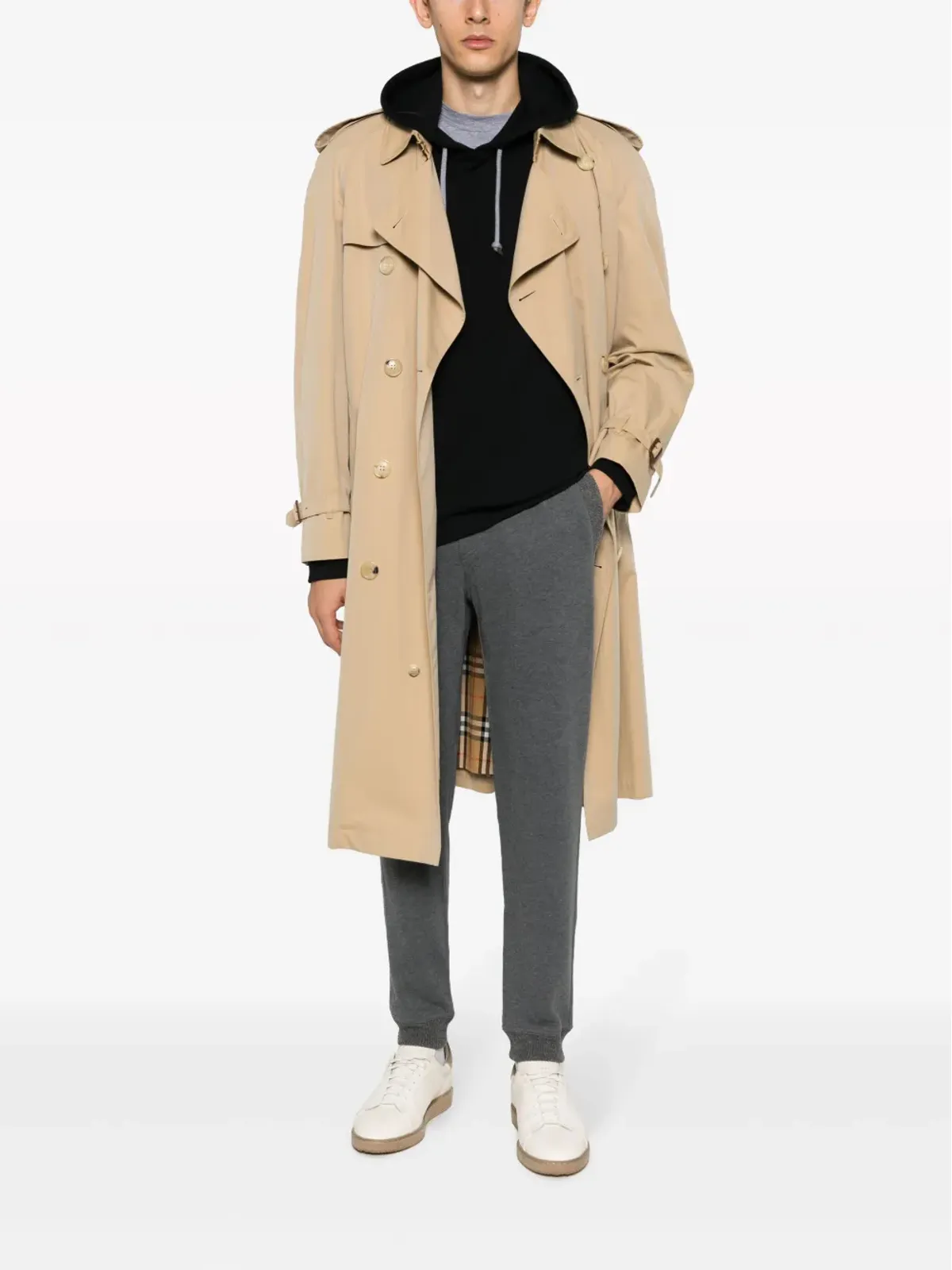 Brunello Cucinelli メランジ風ドローコードウエストパンツ - 画像2