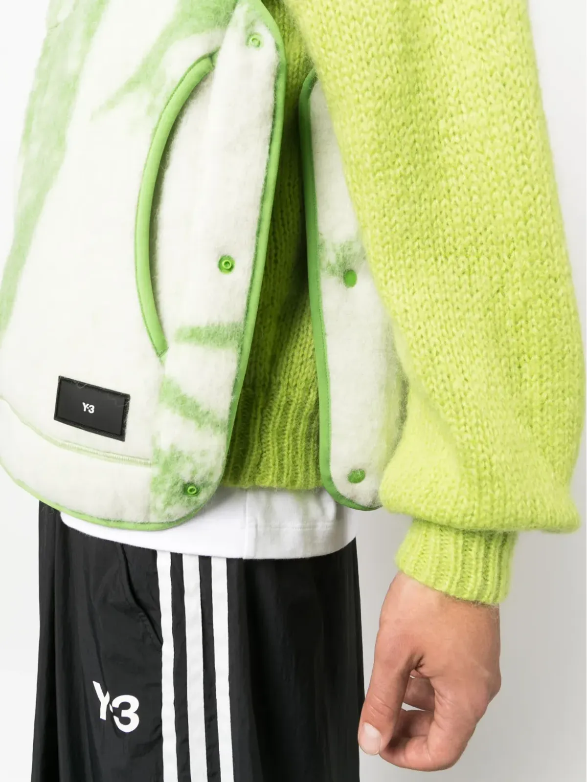 Y-3 グラフィックプリント フェルテッドベスト - 画像5