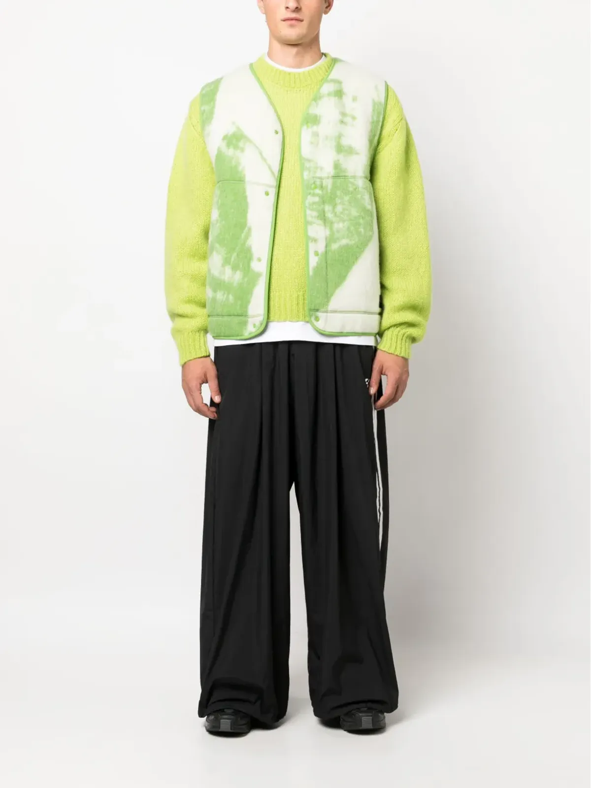 Y-3 グラフィックプリント フェルテッドベスト - 画像2