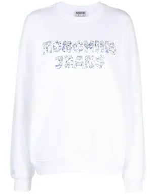 MOSCHINO JEANS ロゴプリント綿スウェットシャツ - サムネイル1