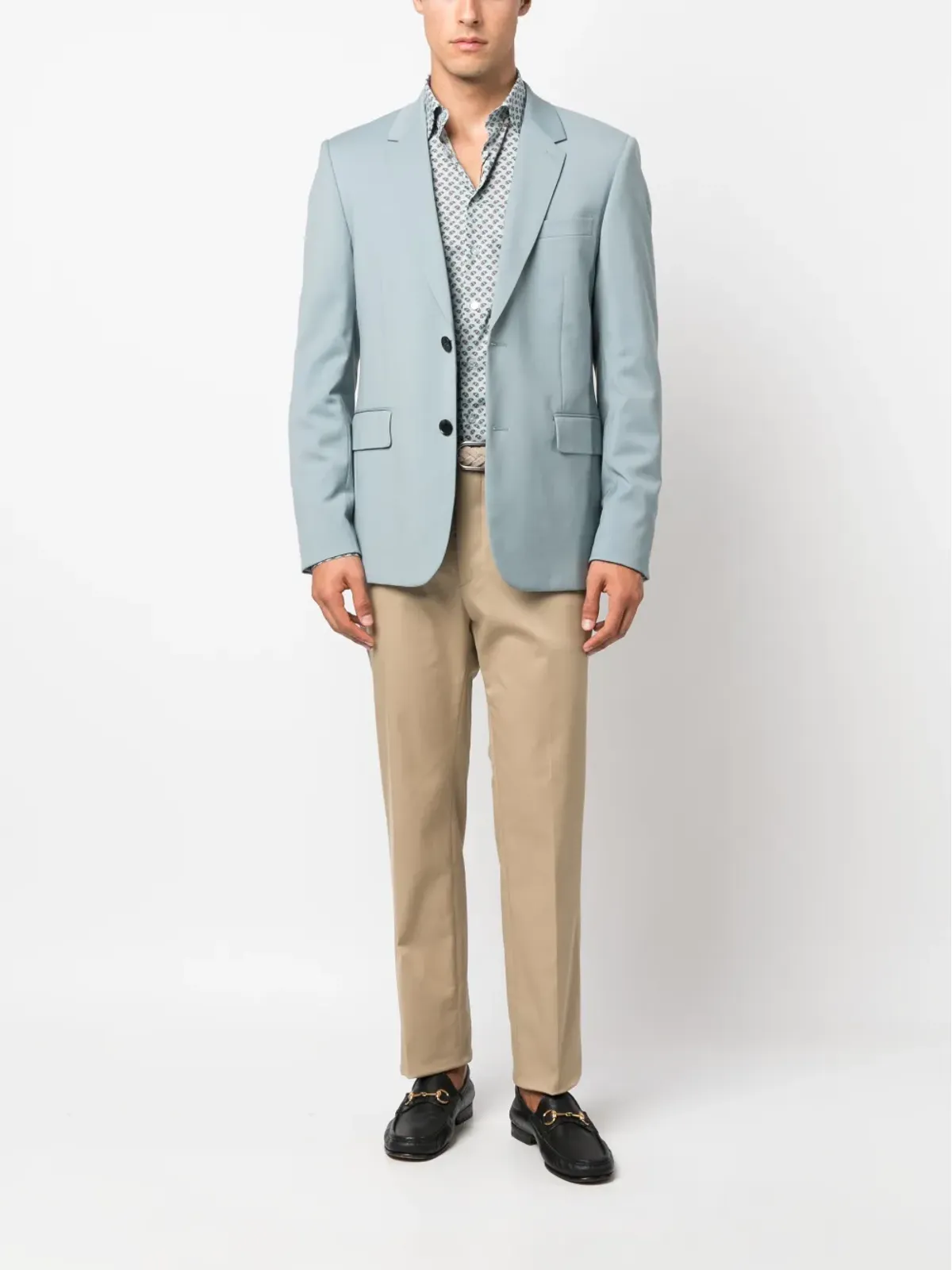 ETRO ミッドライズ ストレッチコットン チノパンツ - 画像2