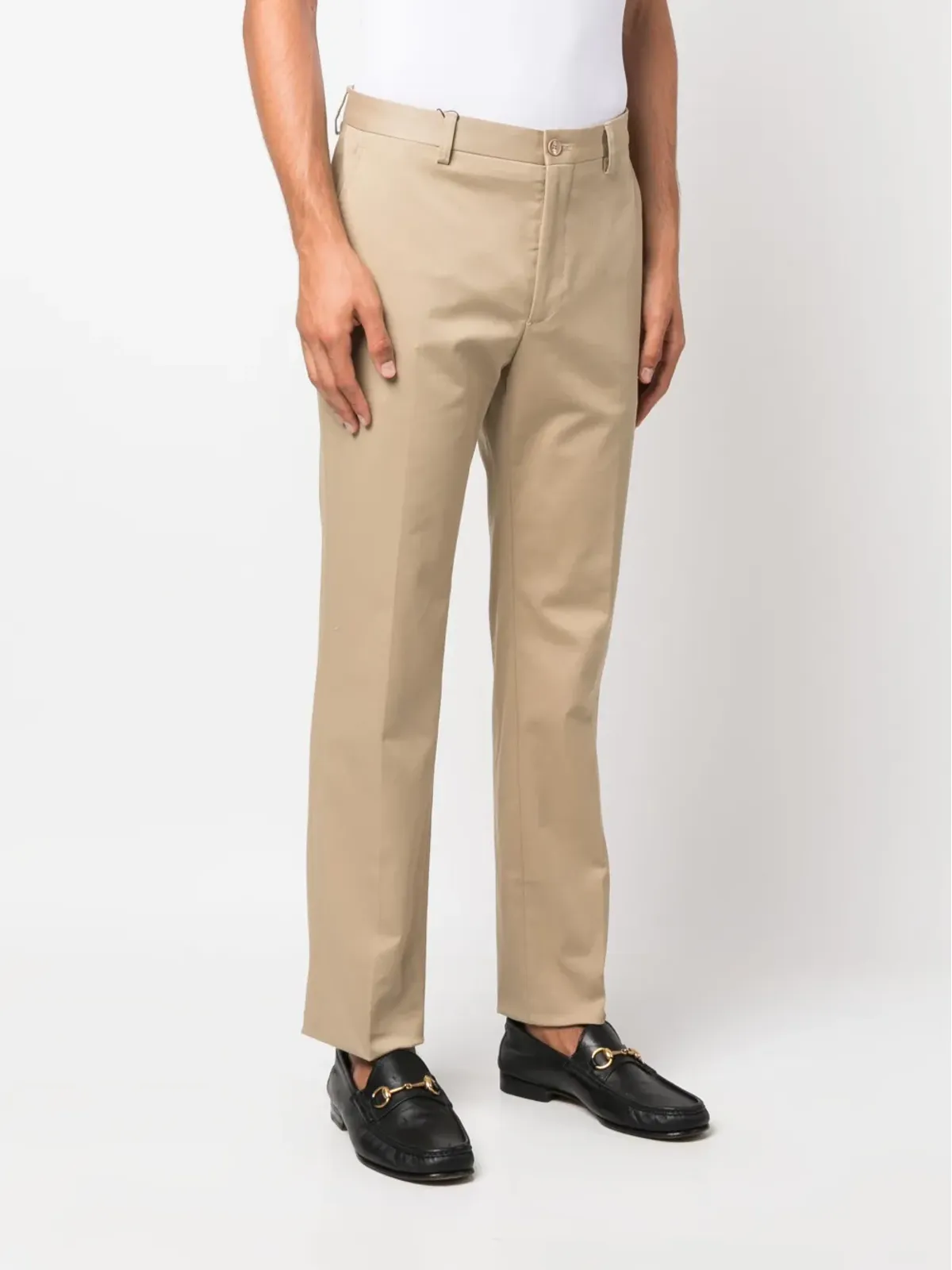 ETRO ミッドライズ ストレッチコットン チノパンツ - 画像3