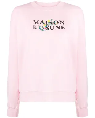 Maison Kitsuné ロゴプリント コットン スウェットシャツ（ピンク） - サムネイル1