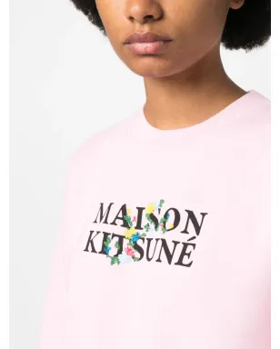 Maison Kitsuné ロゴプリント コットン スウェットシャツ（ピンク） - サムネイル5