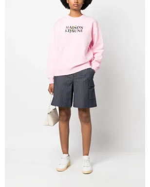 Maison Kitsuné ロゴプリント コットン スウェットシャツ（ピンク） - サムネイル2
