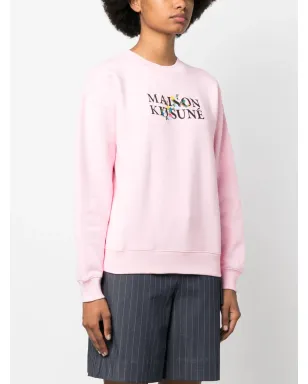 Maison Kitsuné ロゴプリント コットン スウェットシャツ（ピンク） - サムネイル3