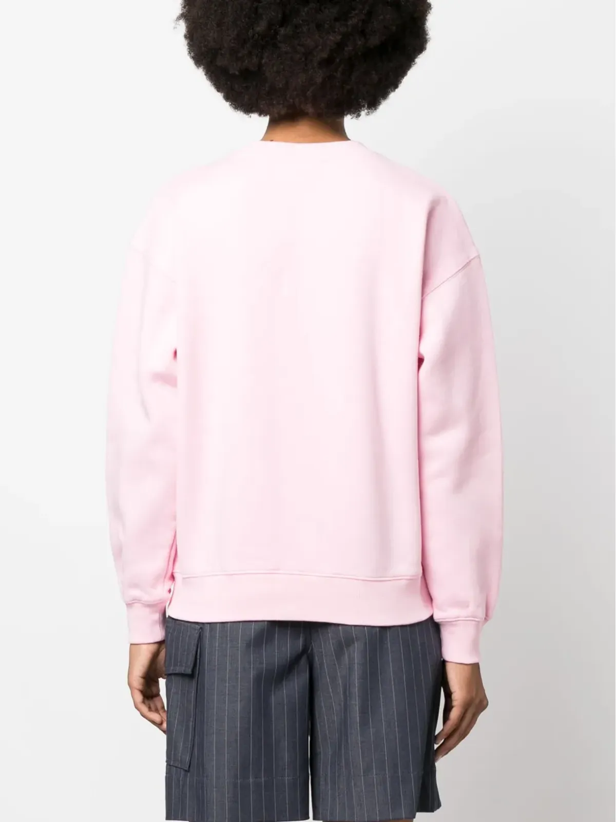 Maison Kitsuné ロゴプリント コットン スウェットシャツ（ピンク） - 画像4