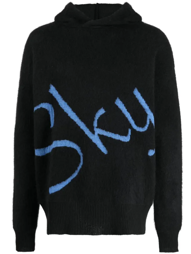 Blue Sky Inn BLUE SKY INN ロゴジャカード編みフーディの商品画像