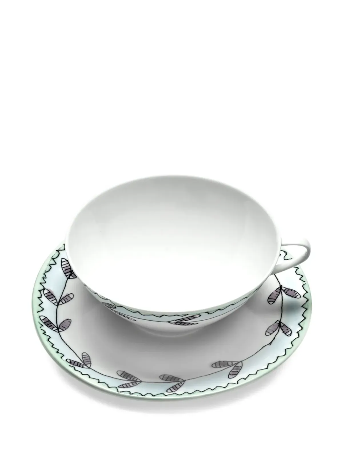 Serax x Marni Midnight Flowers ティーカップとソーサー セット（2点）- White - 画像3