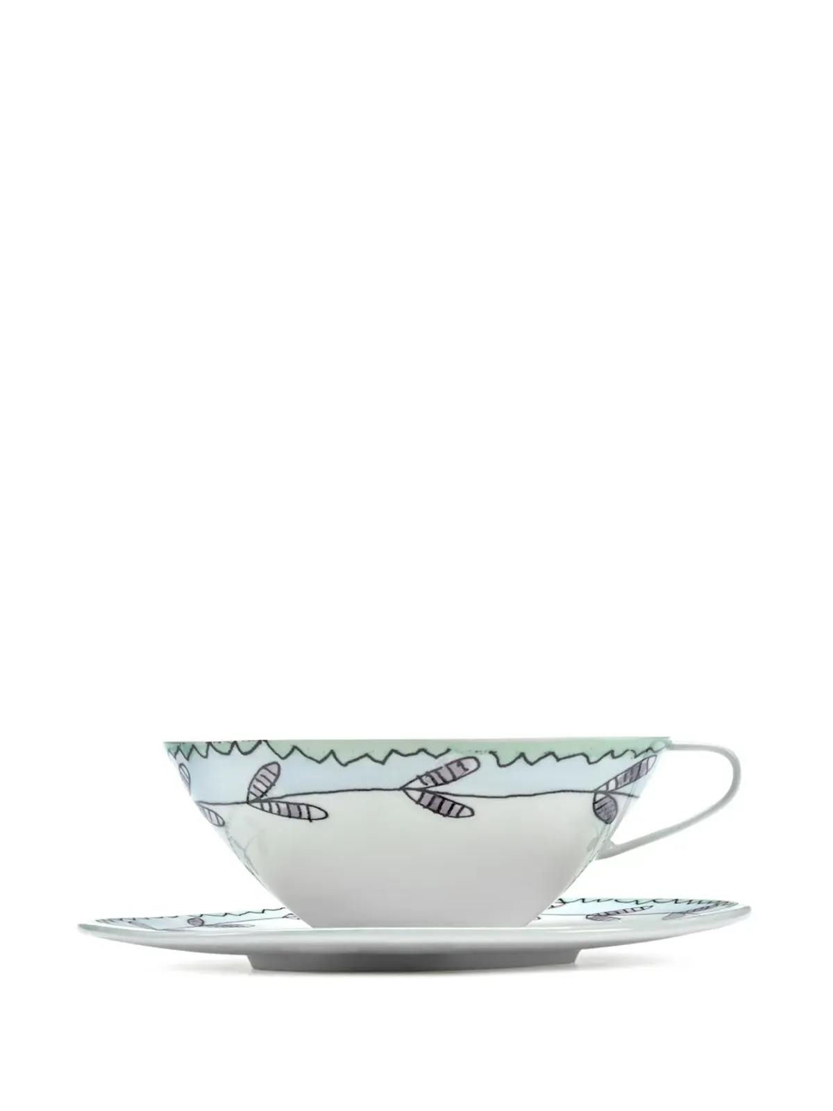 Serax x Marni Midnight Flowers ティーカップとソーサー セット（2点）- White - 画像4