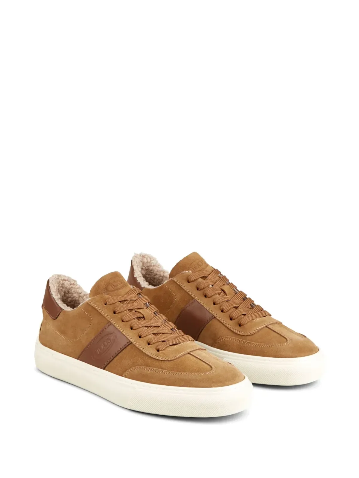Tod's スエード・シアリングライニング付きスニーカー（ブラウン） - 画像2