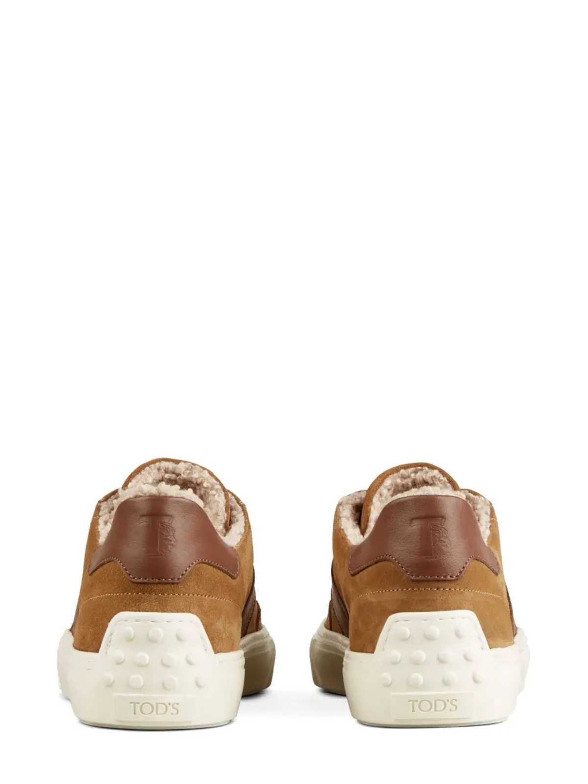 Tod's スエード・シアリングライニング付きスニーカー（ブラウン） - 画像3