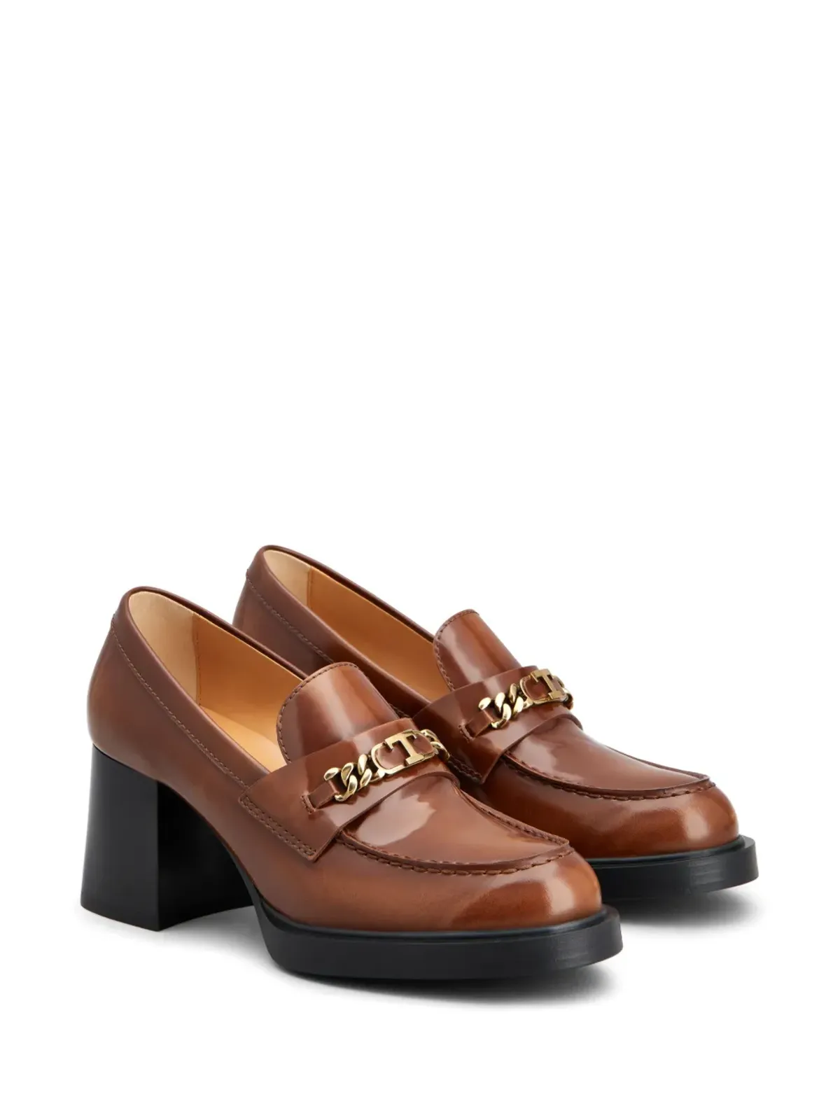 Tod's Gomma 65mm ロゴプレート パンプス - ブラウン - 画像2