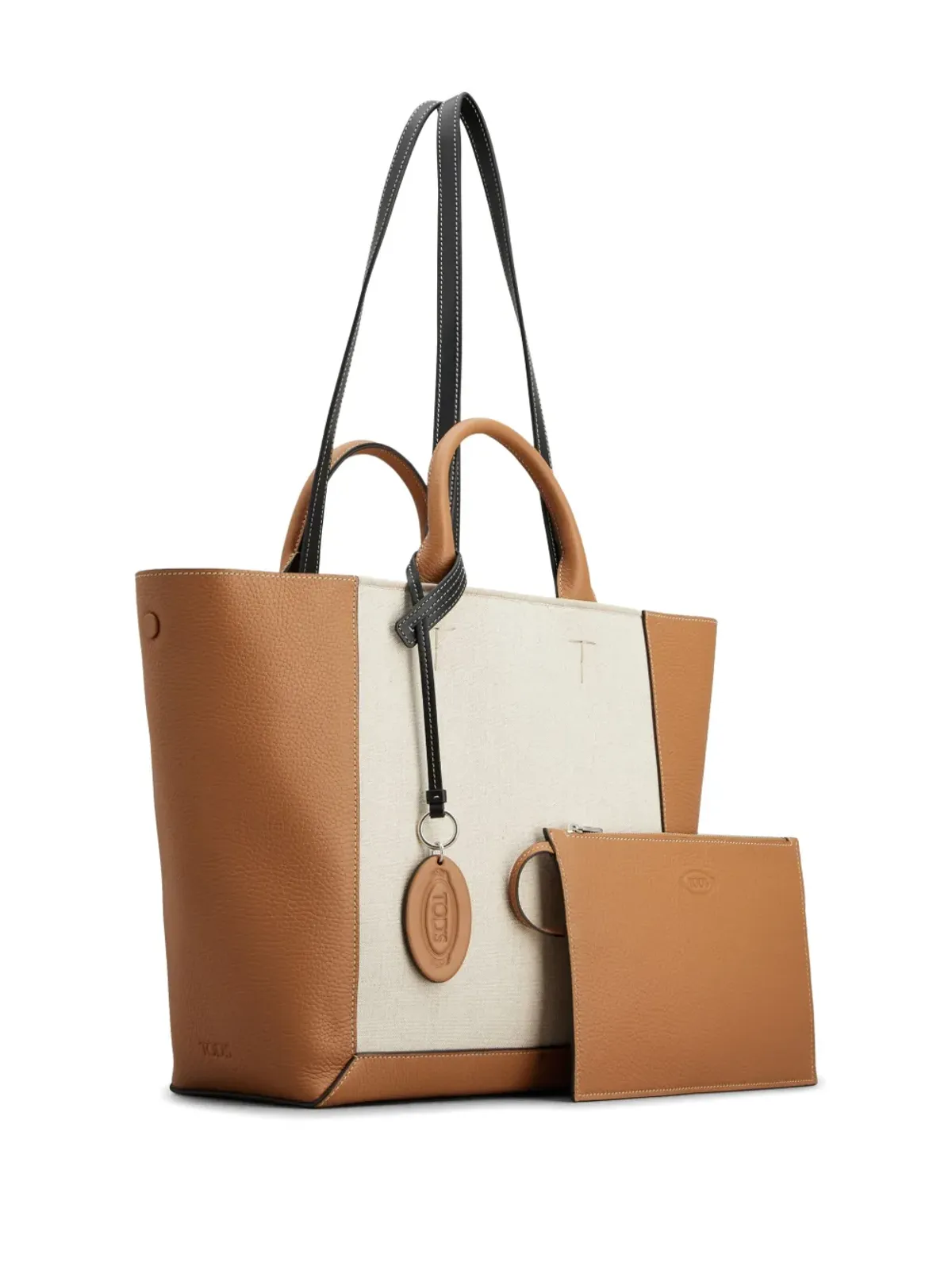 Tod's パネルドレザートートバッグ - 画像2