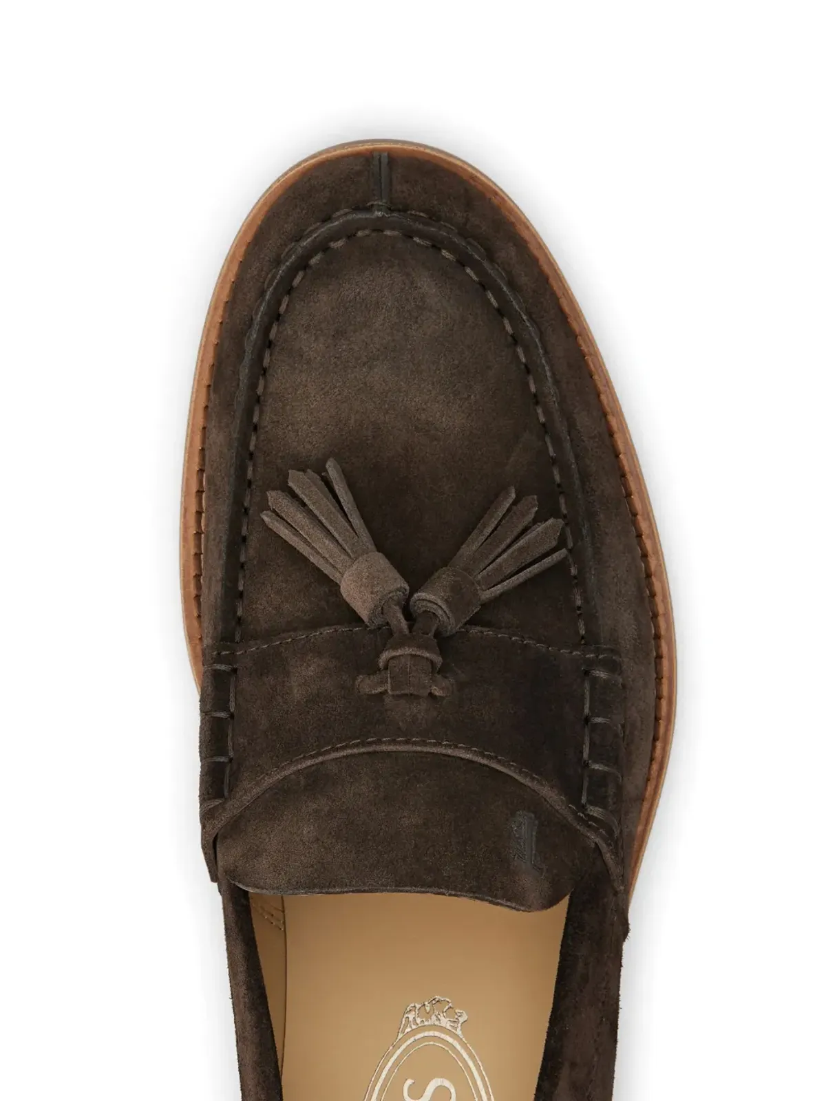 Tod's ロゴデボスド スエード ローファー - 画像4