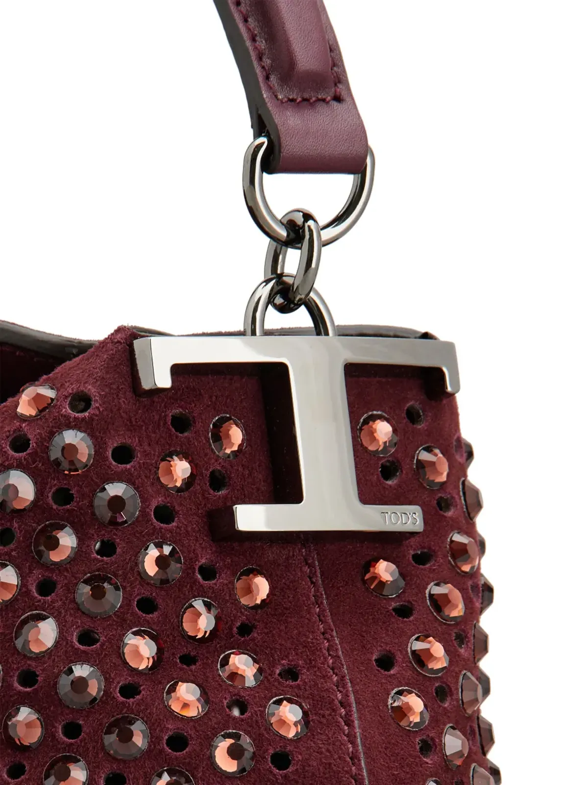 Tod's ロゴプレート付き レザートートバッグ - 画像5