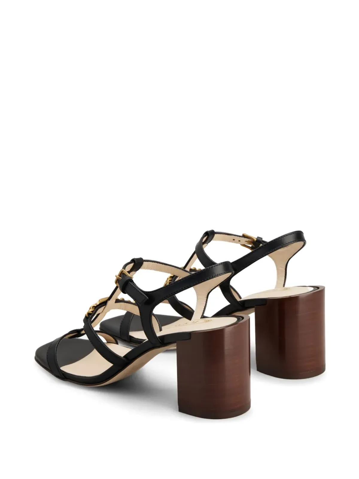 Tod's ロゴプレートレザーサンダル - 画像3