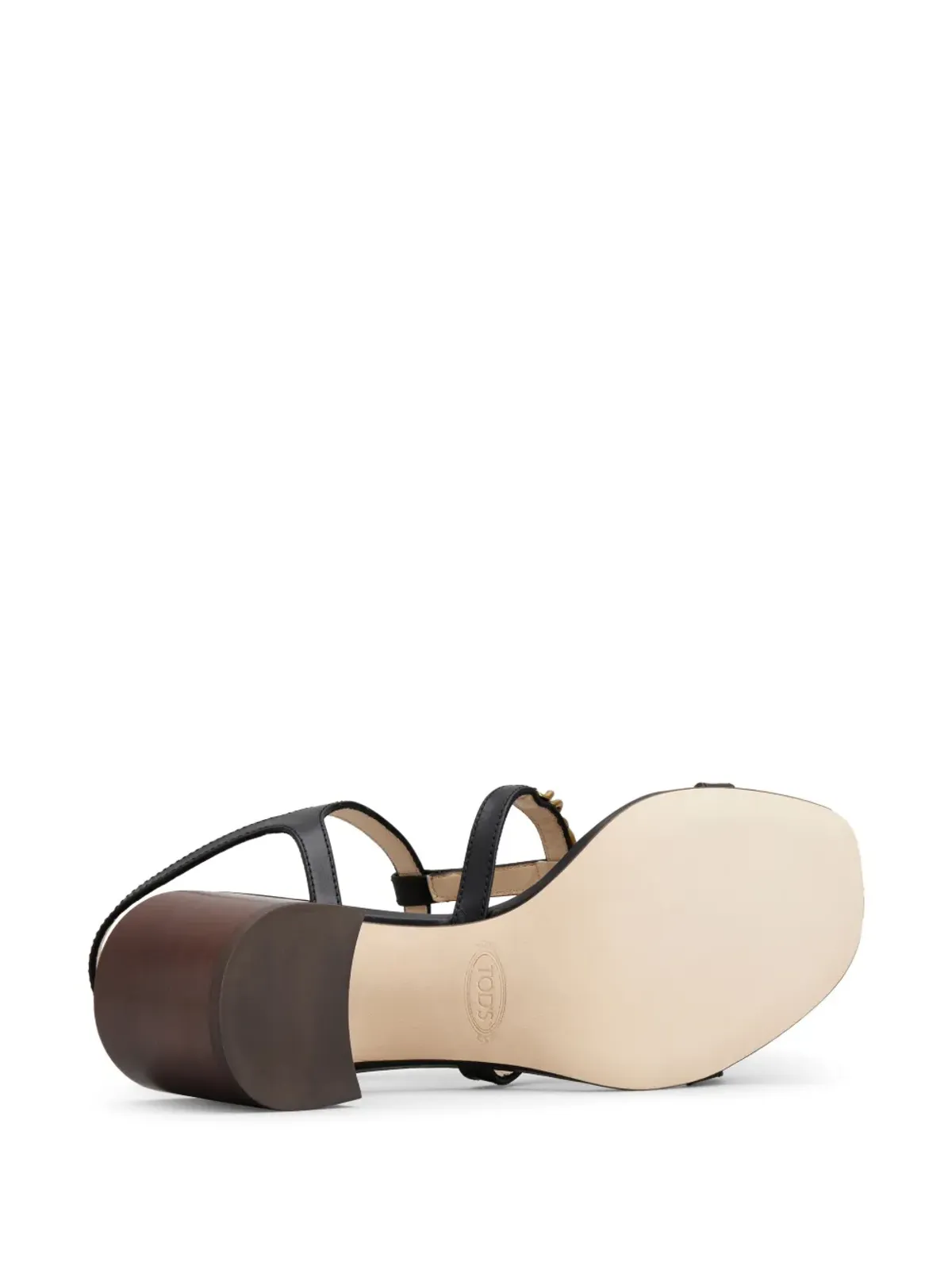 Tod's ロゴプレートレザーサンダル - 画像4