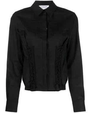 Marine Serre Regenerated Household corset shirt - Black - サムネイル1