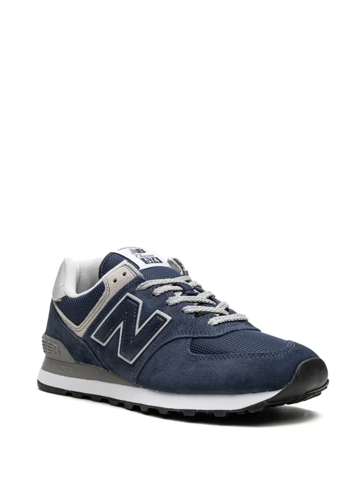 New Balance 574 ロゴパッチ スエード スニーカー - 画像2
