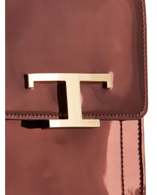 Tod's マイクロT Timeless パテント クロスボディバッグ - ブラウン - サムネイル4