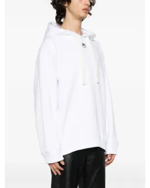 Marine Serre Regenerated Tote Bag コットンフーディー - White - サムネイル5