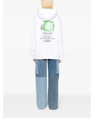 Marine Serre Regenerated Tote Bag コットンフーディー - White - サムネイル3