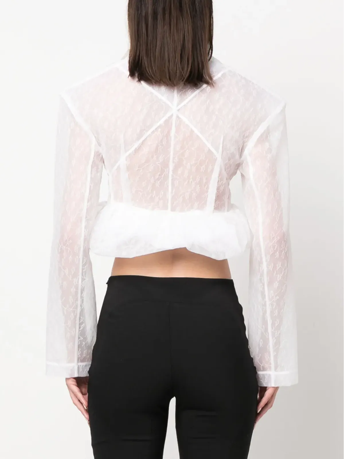 Jacquemus レースクロップドジャケット - 画像4