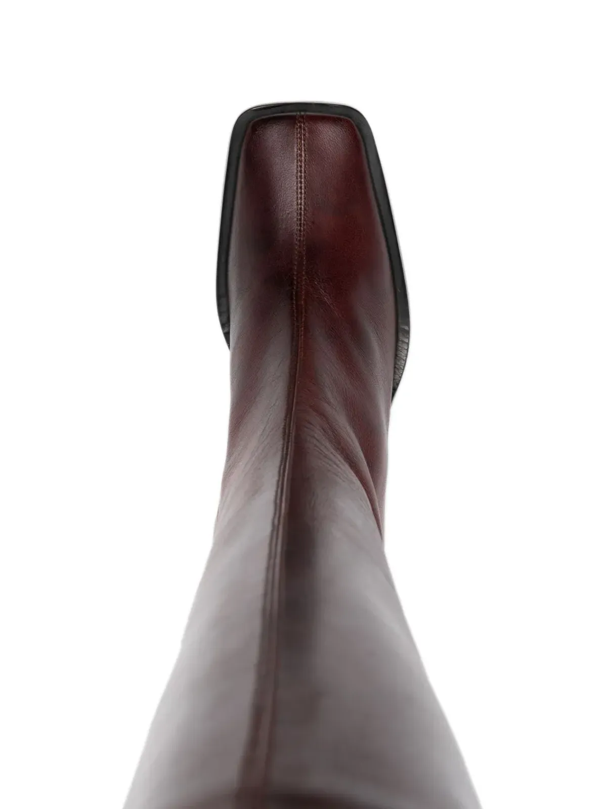 Marine Serre 70mmエアブラッシュレザー膝丈ブーツ - ブラウン - 画像4
