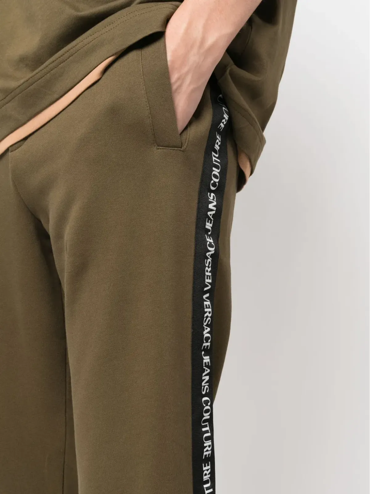 Versace Jeans Couture ロゴテープディテール コットン トラックパンツ - グリーン - 画像5