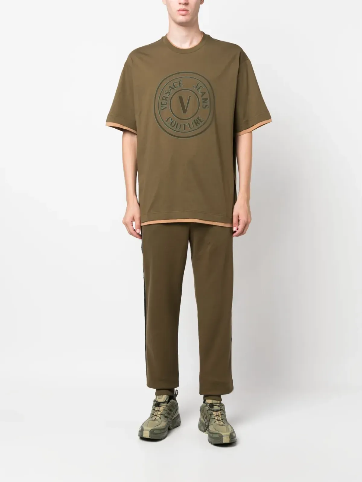 Versace Jeans Couture ロゴテープディテール コットン トラックパンツ - グリーン - 画像2