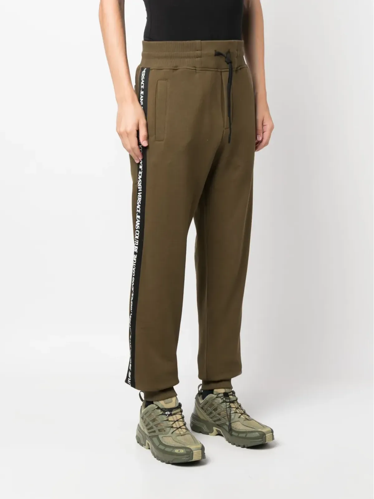 Versace Jeans Couture ロゴテープディテール コットン トラックパンツ - グリーン - 画像3