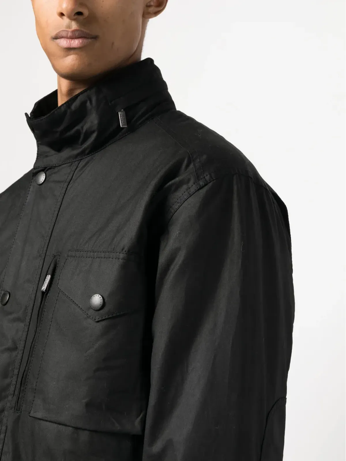 Barbour サッパー ワックスフィニッシュ ジャケット - 画像5