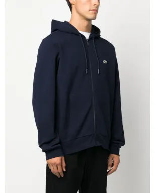Lacoste ロゴ刺繍ジップアップフーディ - サムネイル3