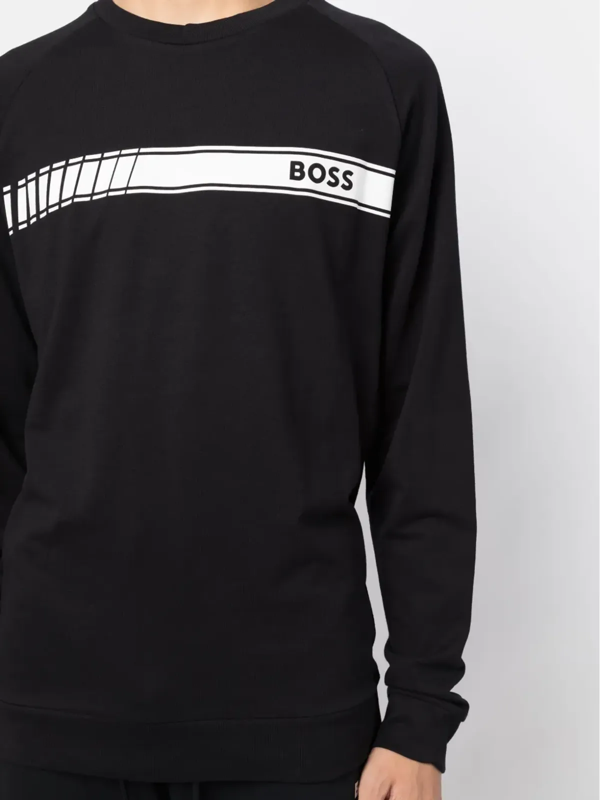 BOSS オーセンティック コットン スウェットシャツ ブラック - 画像5