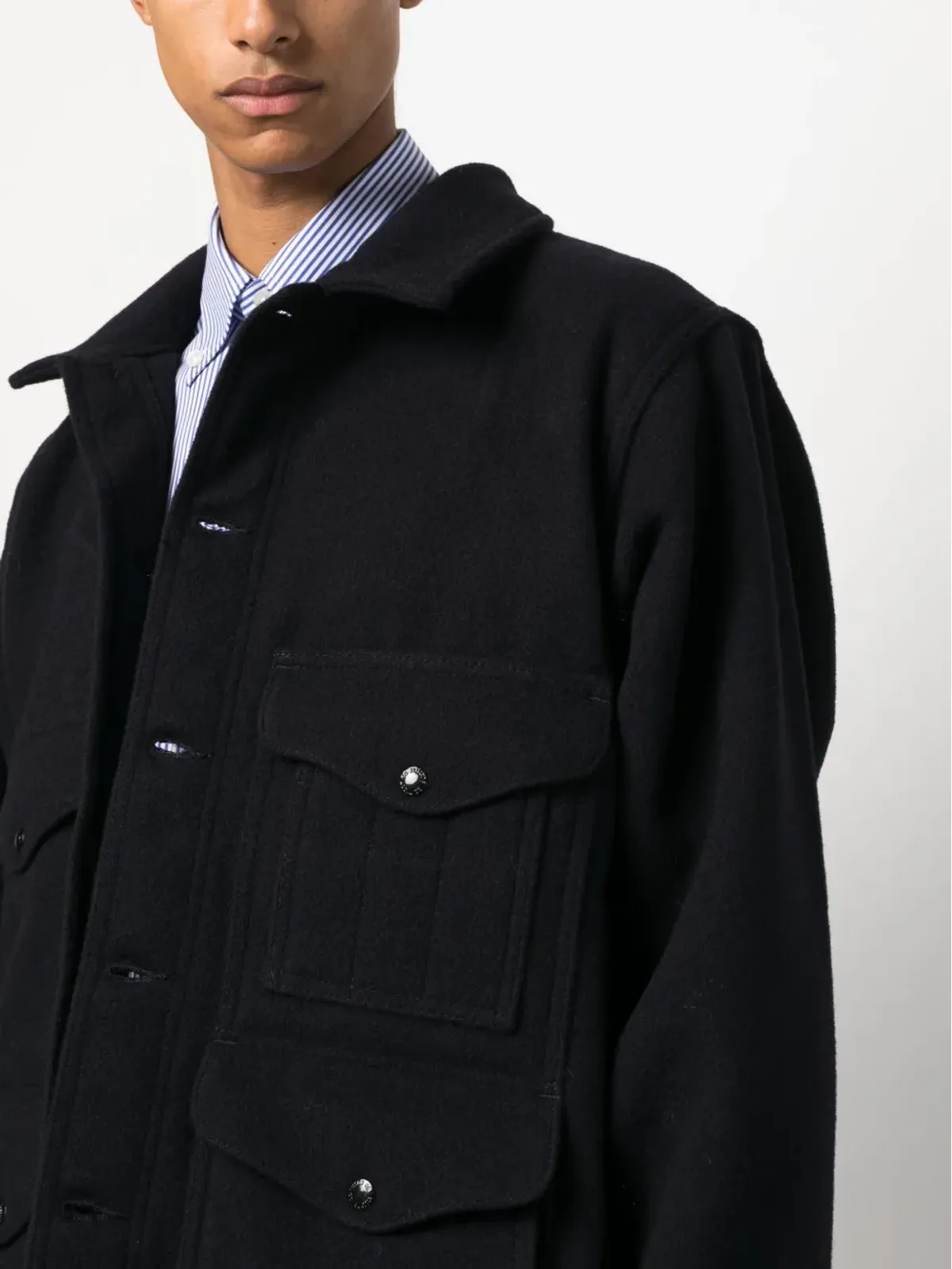 Filson フラップポケット付きウールシャツジャケット - 画像5