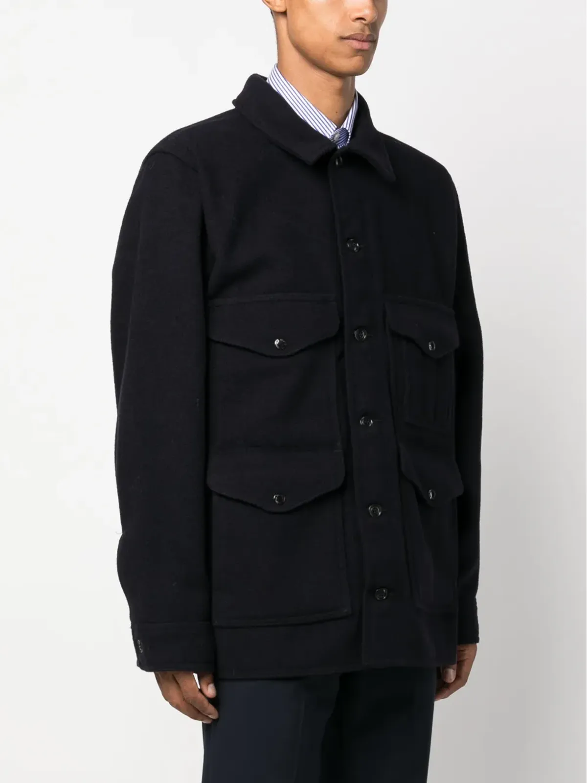 Filson フラップポケット付きウールシャツジャケット - 画像3
