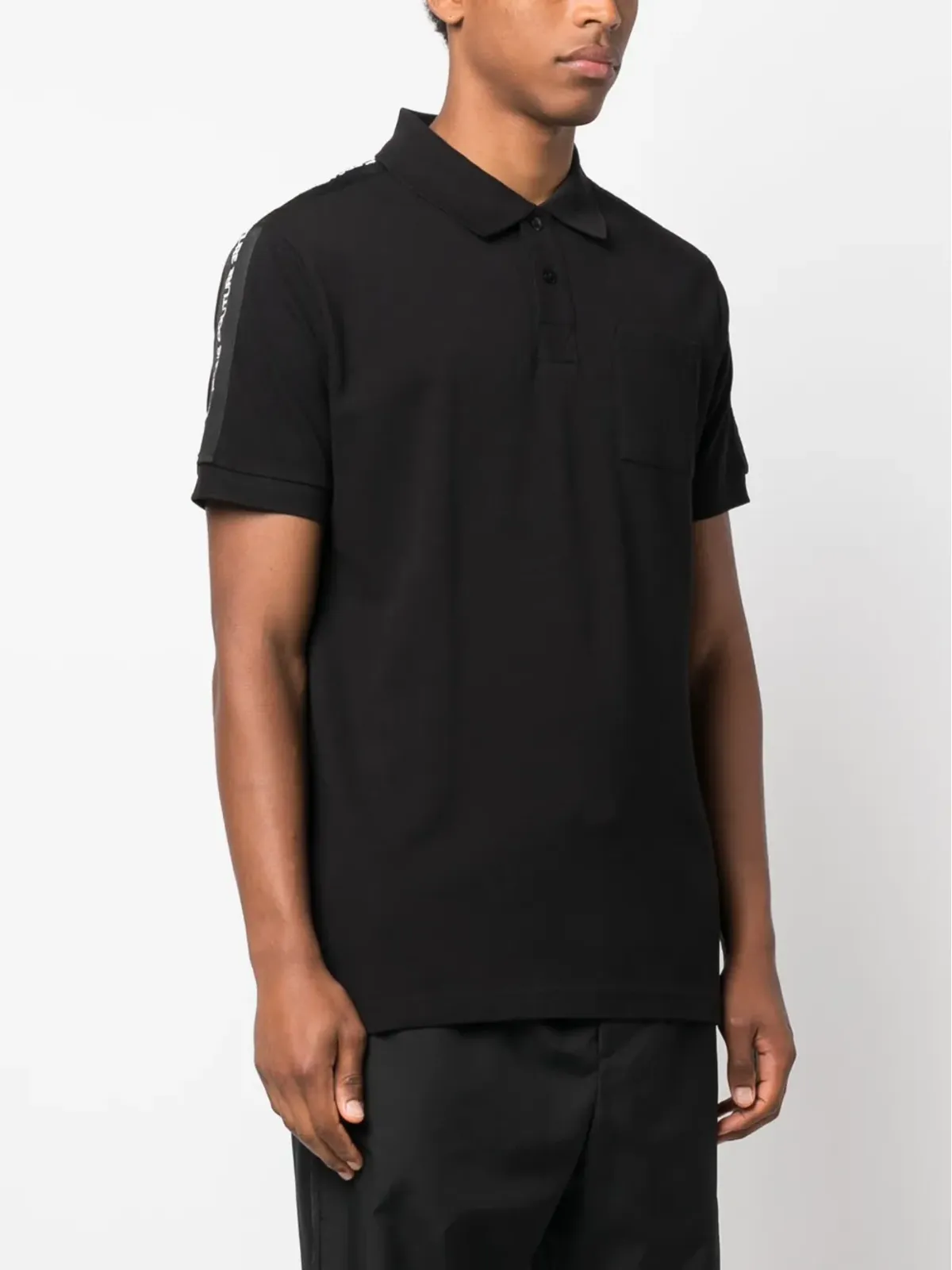 Versace Jeans Couture ロゴテープ付き コットン ポロシャツ - 画像3