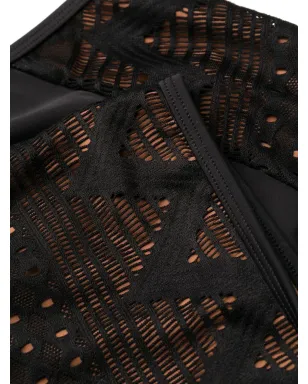 Marlies Dekkers ドルチェ・ヴィータ クロシェパネル ビキニボトム - ブラック - サムネイル3