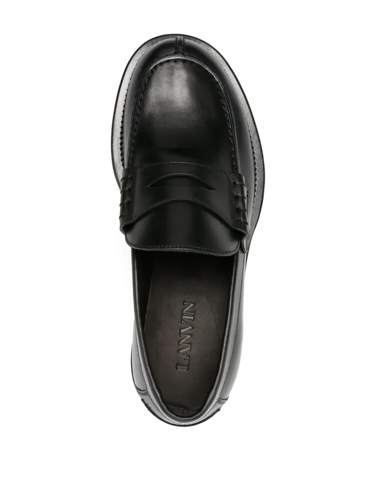 Lanvin ペニーローファー レザー ローファー - ブラック - 画像4