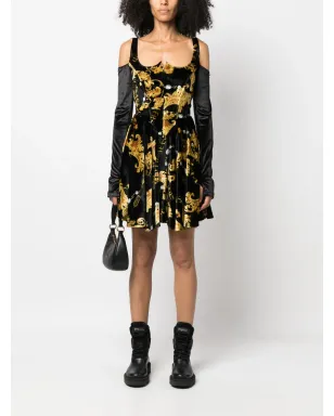 Versace Jeans Couture チェーンコートゥール長袖コルセットドレス - ブラック - サムネイル2