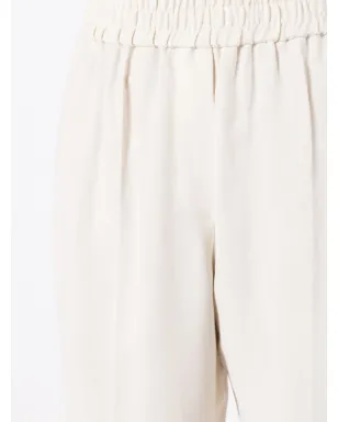 Brunello Cucinelli ハイウェストリネンパンツ - White - サムネイル5