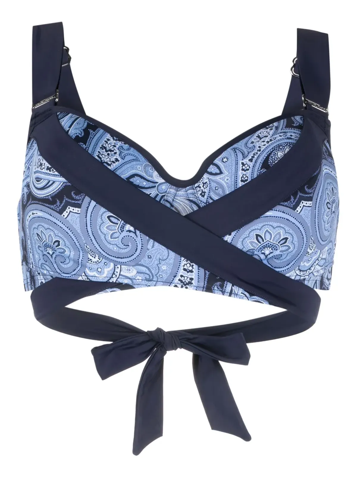 Marlies Dekkers Cache Coeur ペイズリープリントビキニトップ ブルー - 画像1